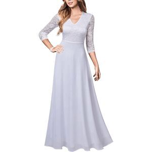 Chic White Lace Maxi Dress